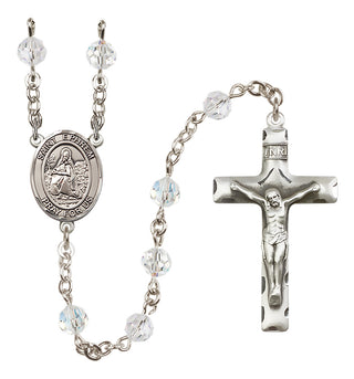Sterling Silver 6mm Saint Ephrem  Engraved Catholic Rosaries