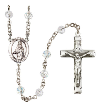 Sterling Silver 6mm Saint Emma Uffing  Engraved Catholic Rosaries