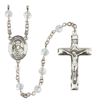 Sterling Silver 6mm Austrian Crystal Saint Vladimir Rosary in Crystal