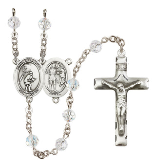 Sterling Silver 6mm Saint Sebastian / Tennis Rosary