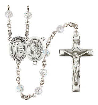 Sterling Silver 6mm Saint Sebastian / Golf Rosary