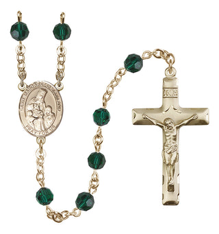 14kt Gold Filled 6mm Saint Margaret of Scotland  Engraved Catholic Rosaries