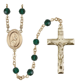 14kt Gold Filled 6mm Guardian Angel of the World  Engraved Catholic Rosaries