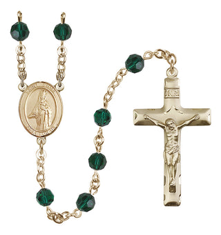 14kt Gold Filled 6mm Saint Emma Uffing  Engraved Catholic Rosaries
