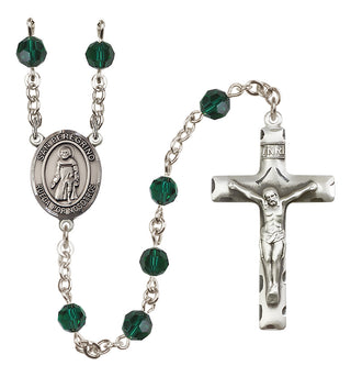 Sterling Silver 6mm San Peregrino  Engraved Catholic Rosaries