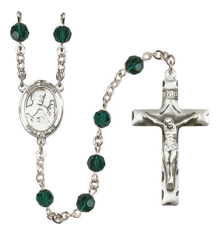 Sterling Silver 6mm Saint Kieran  Engraved Catholic Rosaries