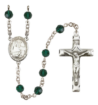 Sterling Silver 6mm Saint Jeanne Chezard de Matel  Engraved Catholic Rosaries