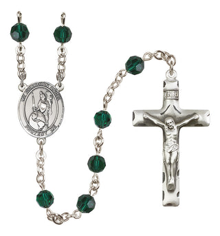Sterling Silver 6mm Guardian Angel of the World  Engraved Catholic Rosaries