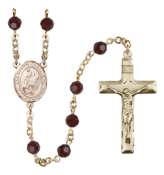 14kt Gold Filled 6mm San Martin Caballero  Engraved Catholic Rosaries