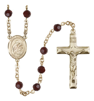 14kt Gold Filled 6mm Saint Aloysius Gonzaga  Engraved Catholic Rosaries