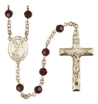 14kt Gold Filled 6mm Saint Rocco  Engraved Catholic Rosaries