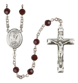 Sterling Silver 6mm Saint Helen  Engraved Catholic Rosaries