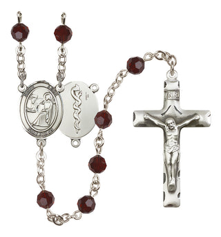 Sterling Silver 6mm Saint Luke the Apostle / Doctor Rosary