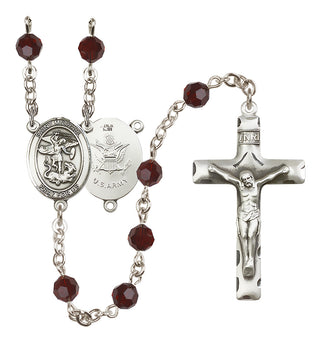 Sterling Silver 6mm Saint Michael / Army Rosary