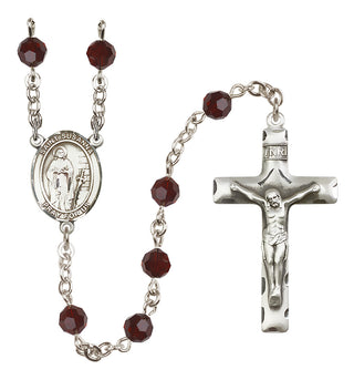 Sterling Silver 6mm Saint Susanna  Engraved Catholic Rosaries