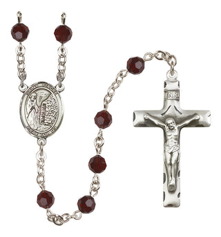 Sterling Silver 6mm Saint Fiacre  Engraved Catholic Rosaries