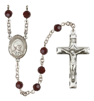 Sterling Silver 6mm Saint Louis Marie de Montfort  Engraved Catholic Rosaries