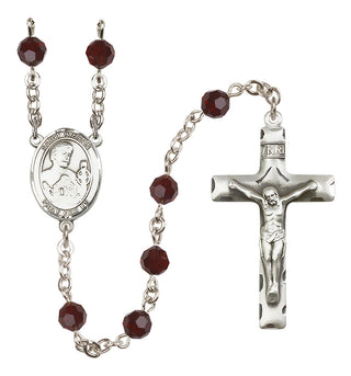 Sterling Silver 6mm Saint Kieran  Engraved Catholic Rosaries