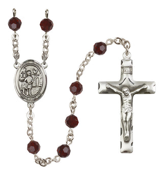 Sterling Silver 6mm Saint Vitus  Engraved Catholic Rosaries