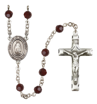 Sterling Silver 6mm Our Lady of Good Help  Engraved Catholic Rosaries