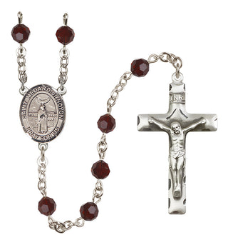Sterling Silver 6mm Saint Medard of Noyon  Engraved Catholic Rosaries