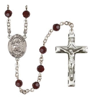 Sterling Silver 6mm Saint Ephrem  Engraved Catholic Rosaries