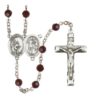 Sterling Silver 6mm Saint Sebastian / Tennis Rosary