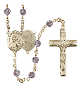 14kt Gold Filled 6mm Saint Joan of Arc /Coast Guard Rosary