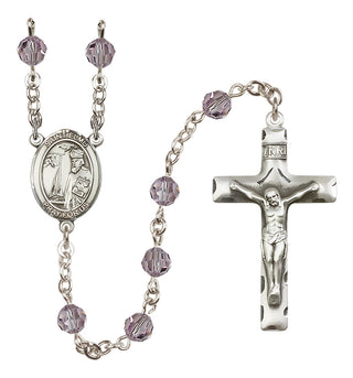 Sterling Silver 6mm Saint Elmo  Engraved Catholic Rosaries