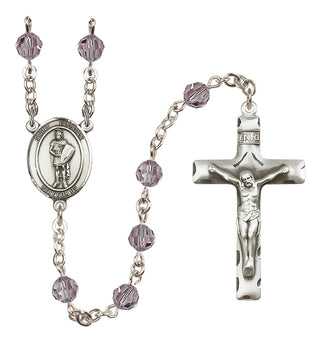 Sterling Silver 6mm Saint Florian  Engraved Catholic Rosaries