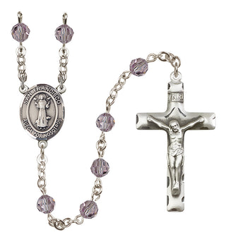 Sterling Silver 6mm San Francis  Engraved Catholic Rosaries