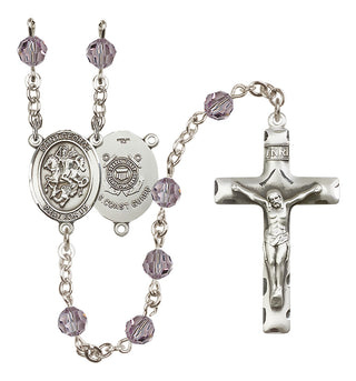 Sterling Silver 6mm Saint George / Coast Guard Rosary