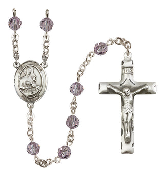 Sterling Silver 6mm Saint Gerard Majella  Engraved Catholic Rosaries
