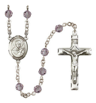 Sterling Silver 6mm Saint Robert Bellarmine  Engraved Catholic Rosaries