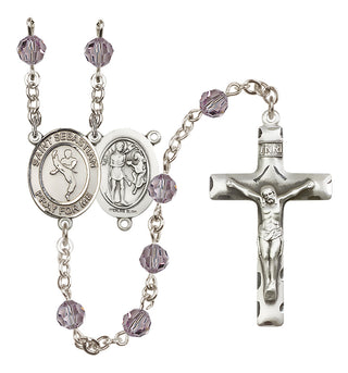 Sterling Silver 6mm Saint Sebastian/Martial Arts Rosary