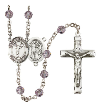 Sterling Silver 6mm Saint Sebastian/Cheerleading Rosary