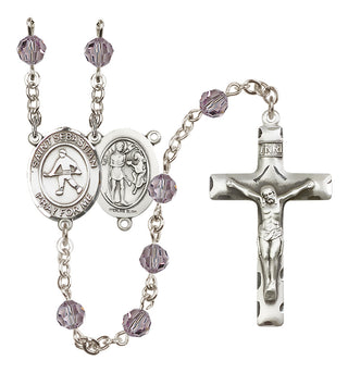 Sterling Silver 6mm Saint Sebastian/Field Hockey Rosary