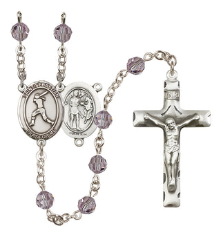 Sterling Silver 6mm Saint Sebastian / Softball Rosary