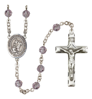 Sterling Silver 6mm San Martin Caballero  Engraved Catholic Rosaries
