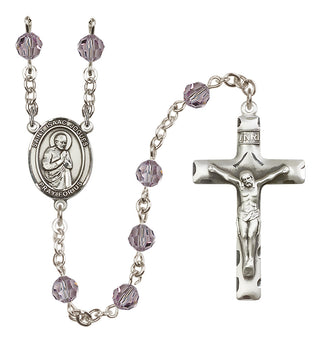 Sterling Silver 6mm Saint Isaac Jogues  Engraved Catholic Rosaries