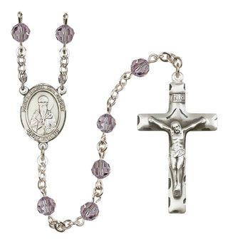 Sterling Silver 6mm Saint Basil the Great  Engraved Catholic Rosaries