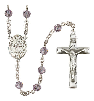 Sterling Silver 6mm Saint Isidore the Farmer  Engraved Catholic Rosaries