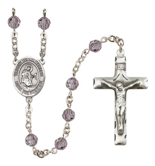 Sterling Silver 6mm Virgen de la Merced  Engraved Catholic Rosaries