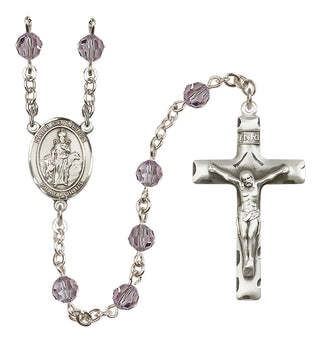 Sterling Silver 6mm Saint Cornelius  Engraved Catholic Rosaries