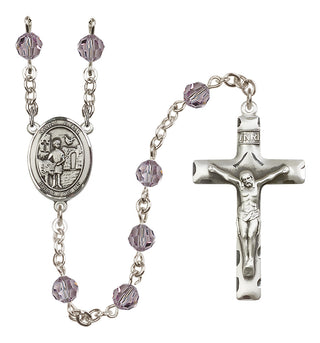 Sterling Silver 6mm Saint Vitus  Engraved Catholic Rosaries