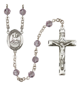 Sterling Silver 6mm Saint Honorius of Amiens  Engraved Catholic Rosaries