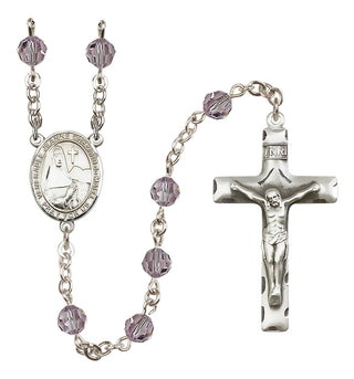 Sterling Silver 6mm Saint Jeanne Chezard de Matel  Engraved Catholic Rosaries
