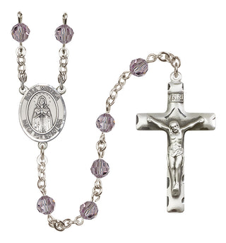 Sterling Silver 6mm Our Lady Rosa Mystica  Engraved Catholic Rosaries