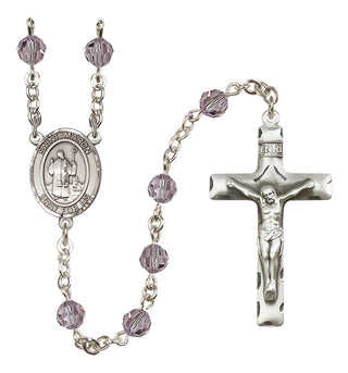 Sterling Silver 6mm Saint Maron  Engraved Catholic Rosaries