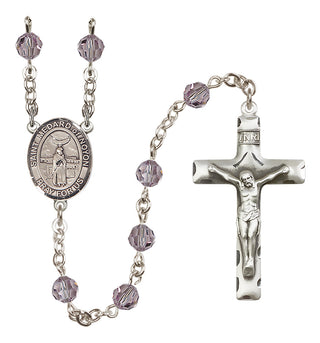 Sterling Silver 6mm Saint Medard of Noyon  Engraved Catholic Rosaries